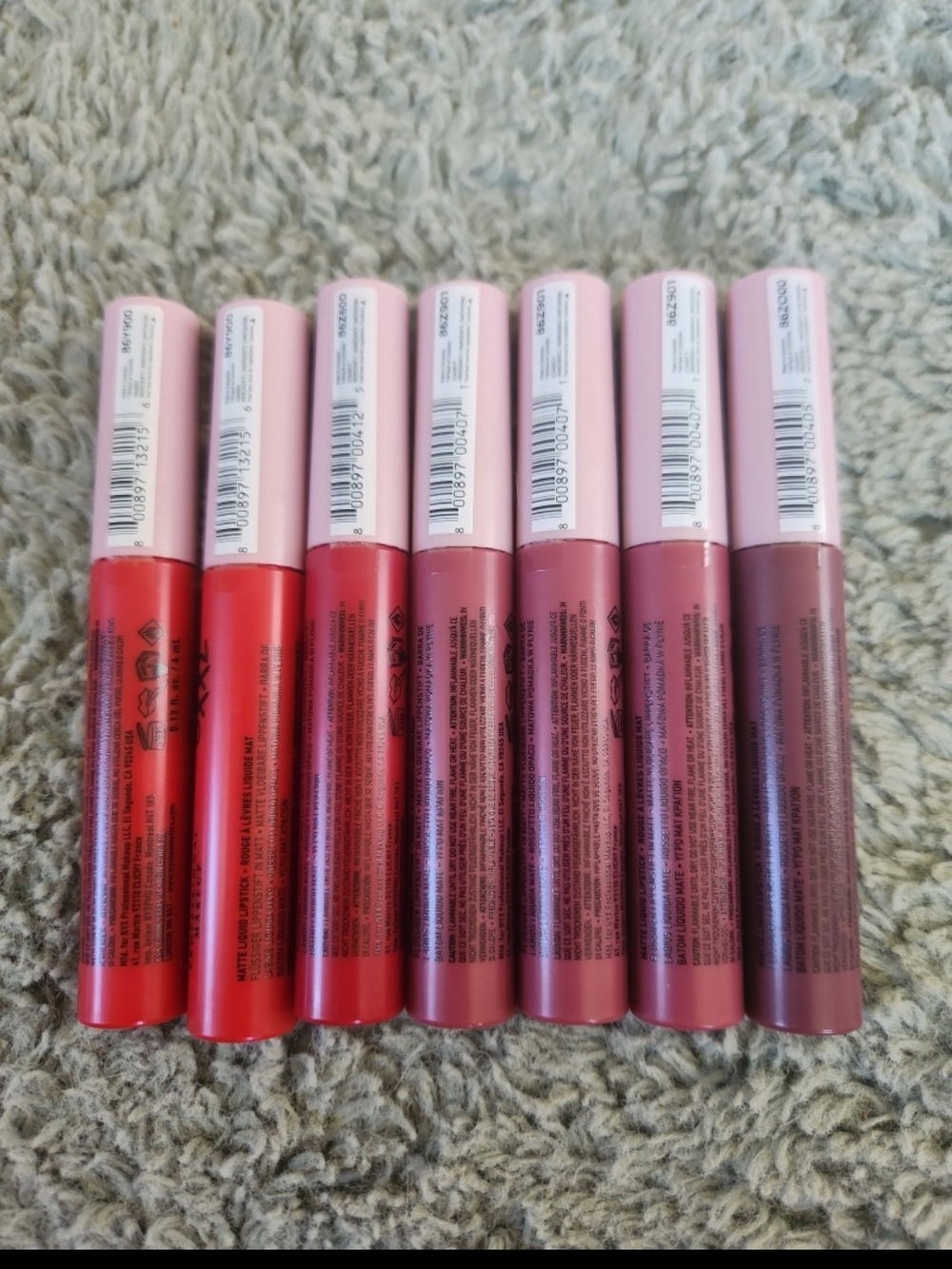 NYX Soft Matte Lip Cream Set - Red to Mauve Shades